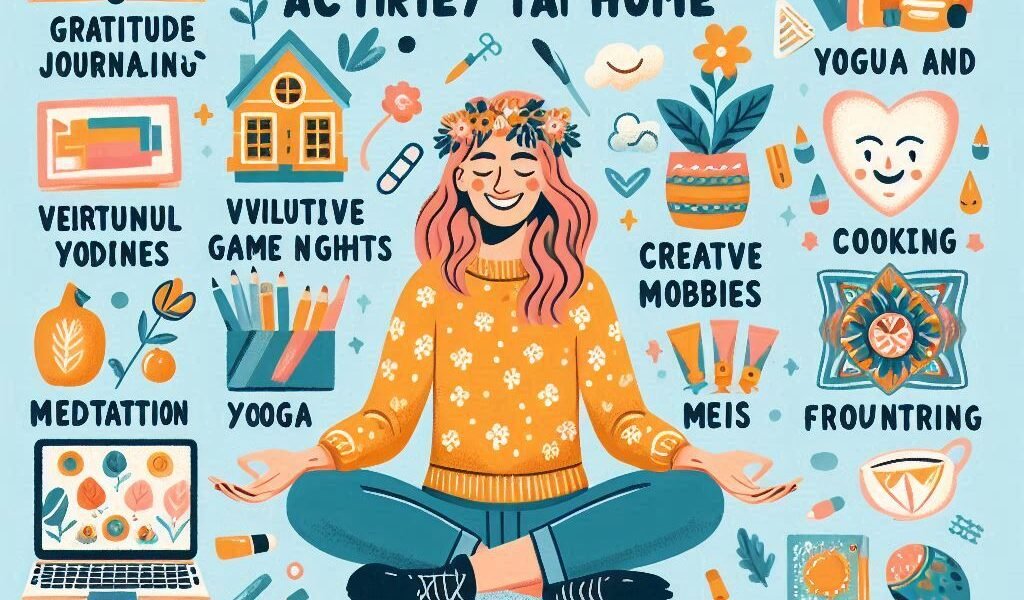 Fun Mental Wellness Activities to Try at Home'. The post should outline engaging activities that readers can do from home to improve mental well-being, reduce stress, and lift their mood. Include ideas like gratitude journaling, yoga and meditation, creative hobbies (like painting or crafting), virtual game nights with friends, cooking new recipes, small DIY projects, dancing to favorite music, decluttering, mindful coloring, and online learning. For each activity, explain how it can benefit mental health, and provide easy, actionable steps for readers to try. Use a warm, supportive tone to make the post inviting and accessible. Optimize for SEO by including keywords such as 'mental wellness activities,' 'fun ways to boost mental health,' and 'mental health tips at home.'"