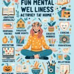 Fun Mental Wellness Activities to Try at Home'. The post should outline engaging activities that readers can do from home to improve mental well-being, reduce stress, and lift their mood. Include ideas like gratitude journaling, yoga and meditation, creative hobbies (like painting or crafting), virtual game nights with friends, cooking new recipes, small DIY projects, dancing to favorite music, decluttering, mindful coloring, and online learning. For each activity, explain how it can benefit mental health, and provide easy, actionable steps for readers to try. Use a warm, supportive tone to make the post inviting and accessible. Optimize for SEO by including keywords such as 'mental wellness activities,' 'fun ways to boost mental health,' and 'mental health tips at home.'"