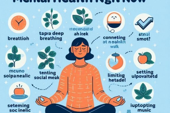 Looking to improve your mental health but not sure where to start? In this post, we share easy and effective ways to boost your mood and relieve stress right now. From practicing deep breathing and taking a short walk to setting small goals and connecting with loved ones, these simple steps can make a big difference in how you feel. Try these tips to feel more calm, focused, and energized in just a few minutes each day.