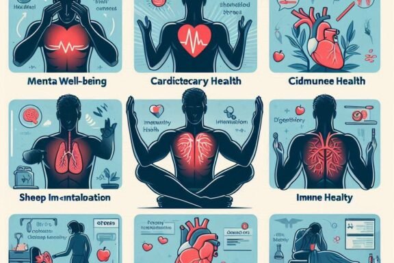 The Hidden Effects of Stress on Your Overall Health'. The post should explore how chronic stress impacts different aspects of health, including mental well-being, cardiovascular health, immune function, digestion, sleep quality, weight and metabolism, skin health, and cognitive abilities. For each area, describe the specific effects of stress and how prolonged exposure to stress can lead to health challenges like anxiety, heart disease, weakened immunity, digestive issues, weight gain, skin breakouts, and memory problems. Provide actionable tips to help readers manage stress, such as mindfulness, regular exercise, a balanced diet, and sleep hygiene practices. The tone should be informative yet supportive, encouraging readers to take small steps to protect their health. Use SEO-friendly keywords like 'effects of stress,' 'health impacts of stress,' and 'stress management tips' to make the post search-friendly.