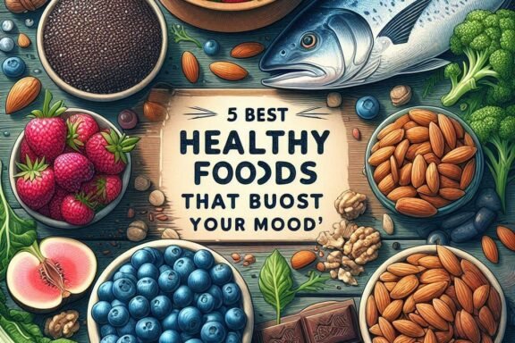 Eating the right foods can have a significant impact on your mood and overall well-being. In this post, we highlight five healthy foods—fatty fish, leafy greens, berries, nuts and seeds, and dark chocolate—that are scientifically proven to help boost mood, reduce stress, and support brain health. From omega-3 rich fish to antioxidants in berries, these foods can be a delicious and effective part of your mental health journey. Discover how small dietary changes can make a big difference in your emotional and physical health!